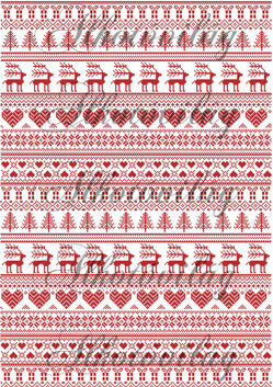 Karácsonyi piros sorminta