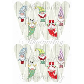 Szív alapok fa struktúrával + manókkal KICSIBEN