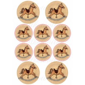 Rajzolot karácsonyi körök fa alapon- HINTALÓ