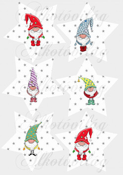 Manók szürke csillagos csillagokban