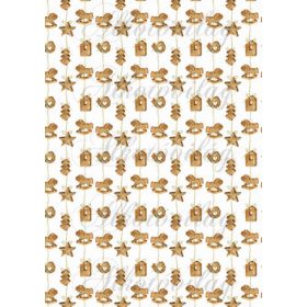 Hintaló, házikó, madárka, csillag, fenyőfa girland