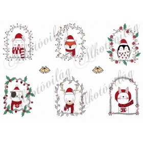 Cuki karácsonyi állatkák füzérekkel