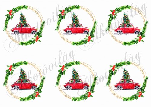 christmas wreaths with pine tree car