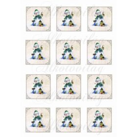 Festett hóemberke lámpással- KICSIBEN