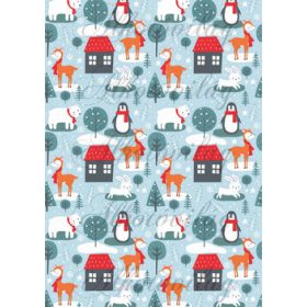 Jegesmaci őzike pingvin- téli kép