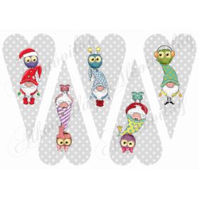 Manók baglyokkal pöttyös szívekben