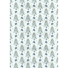 Karácsonyfák csillagokkal, ajándékdobozokkal