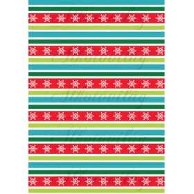 Karácsonyi bordűrök hópehellyel