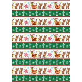 Karácsonyi bordűrök szarvasokkal, mikulással