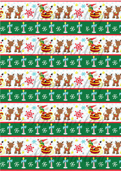 Karácsonyi bordűrök szarvasokkal, mikulással