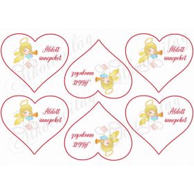 Trombitás angyalka ÁLDOTT ÜNNEPEKET felirattal