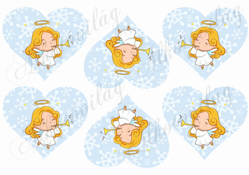 Trombitás angyalkák szívekben