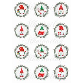 Manócskák karácsonyi koszorúkban KICSIBEN