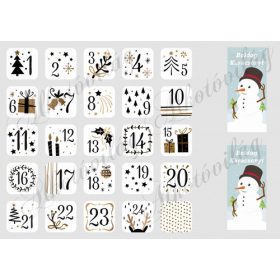 Adventi számok rusztikus színben