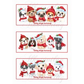 Boldog kutyás karácsonyt háromféle mintával