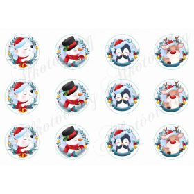 Cuki téli figurák körökben