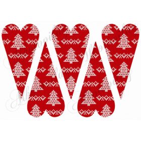 Hosszúkás kötött mintás szívek