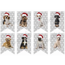 Pöttyös banner karácsonyi kutyusokkal