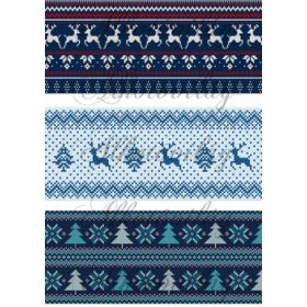 Bögrepalást kötött mintával- KÉKES