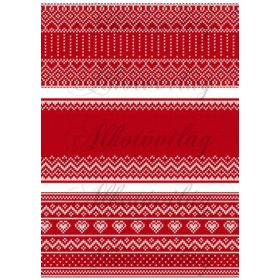 Bögrepalást kötött mintával- Piros