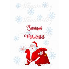   EGYEDILEG NÉVRE SZÓLÓAN-Mikulászsák panel - Mikulással, pirozs zsákkal