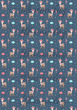 Sapkás őzikék felhők és csillagok között