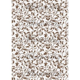 Sötétbarna indás háttér világosdrapp alappal