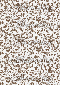 Sötétbarna indás háttér világosdrapp alappal