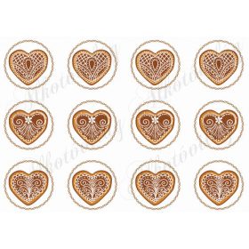 Csodás mézeskalács szívek csavart körökben