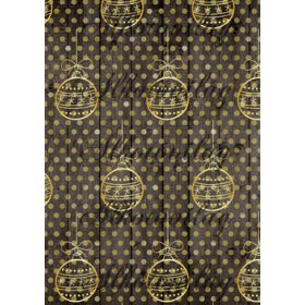 Karácsonyi gömbök sötétbarna deszkán