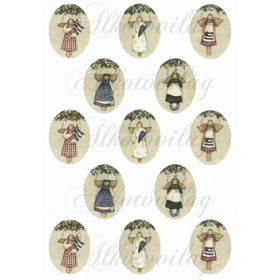 Karácsonyi rusztikus angyalok oválisokban