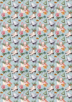 Korcsolyák, levelek, cukorbotocskák, narancskarikák fahéjjal