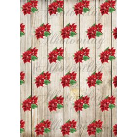 Mikulásvirágok fa deszkán