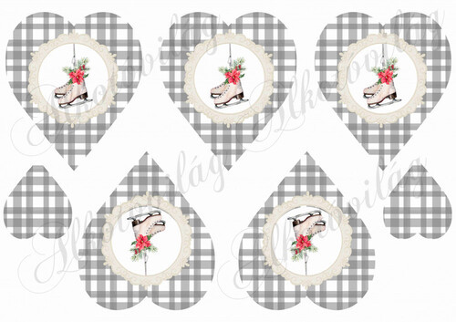 Négyzetrácsos szívek - KORCSOLYÁVAL