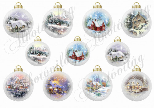 Vintage karácsonyi gömbök