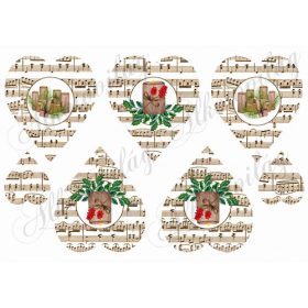 Barna kottás szívek karácsonyi gyertyákkal