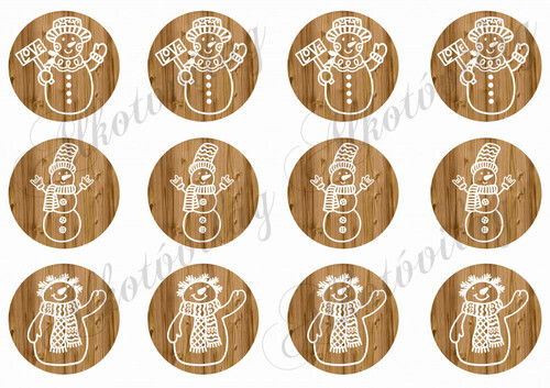 Hóemberek fa korongokon