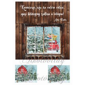 Tájkép ablakból Karácsonyi rege idézettel