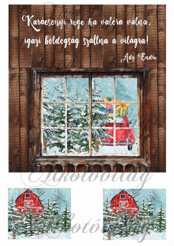 landscape from window with christmas rege quote