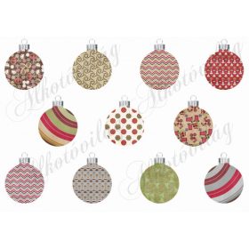 Karácsonyi gömbök színesben
