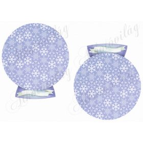 Kézzel festett hógömbök hátulja -15 cm