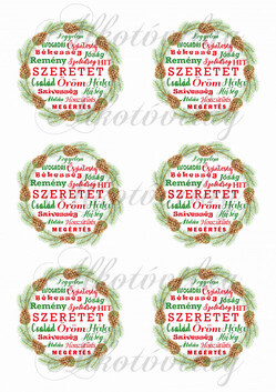 Szavak koszorúkban PIROS-ZÖLD NAGYBAN