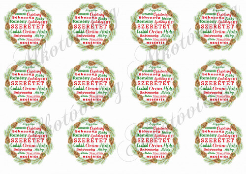 Szavak koszorúkban PIROS-ZÖLD