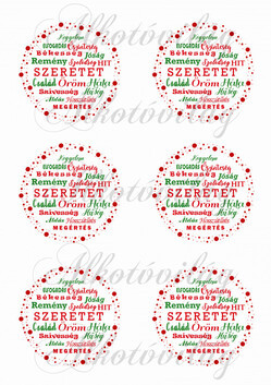 Szavak piros pöttyös keretben NAGYBAN