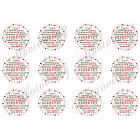 Szavak piros pöttyös keretben