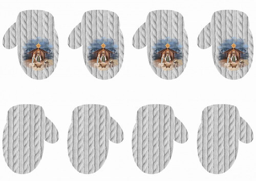 Betlehemes kép kötött kesztyűkön