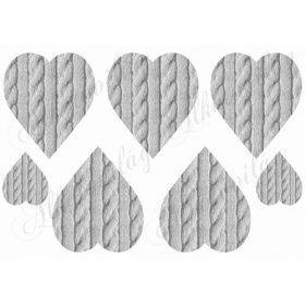 Kötött mintás szívek