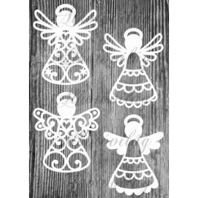 Fehér angyalok fa textúrán