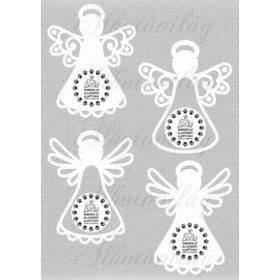   Fehér angyalok szövet textúrán EGYEDI FELIRATTAL KÉRHETŐ