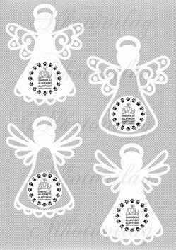 Fehér angyalok szövet textúrán EGYEDI FELIRATTAL KÉRHETŐ